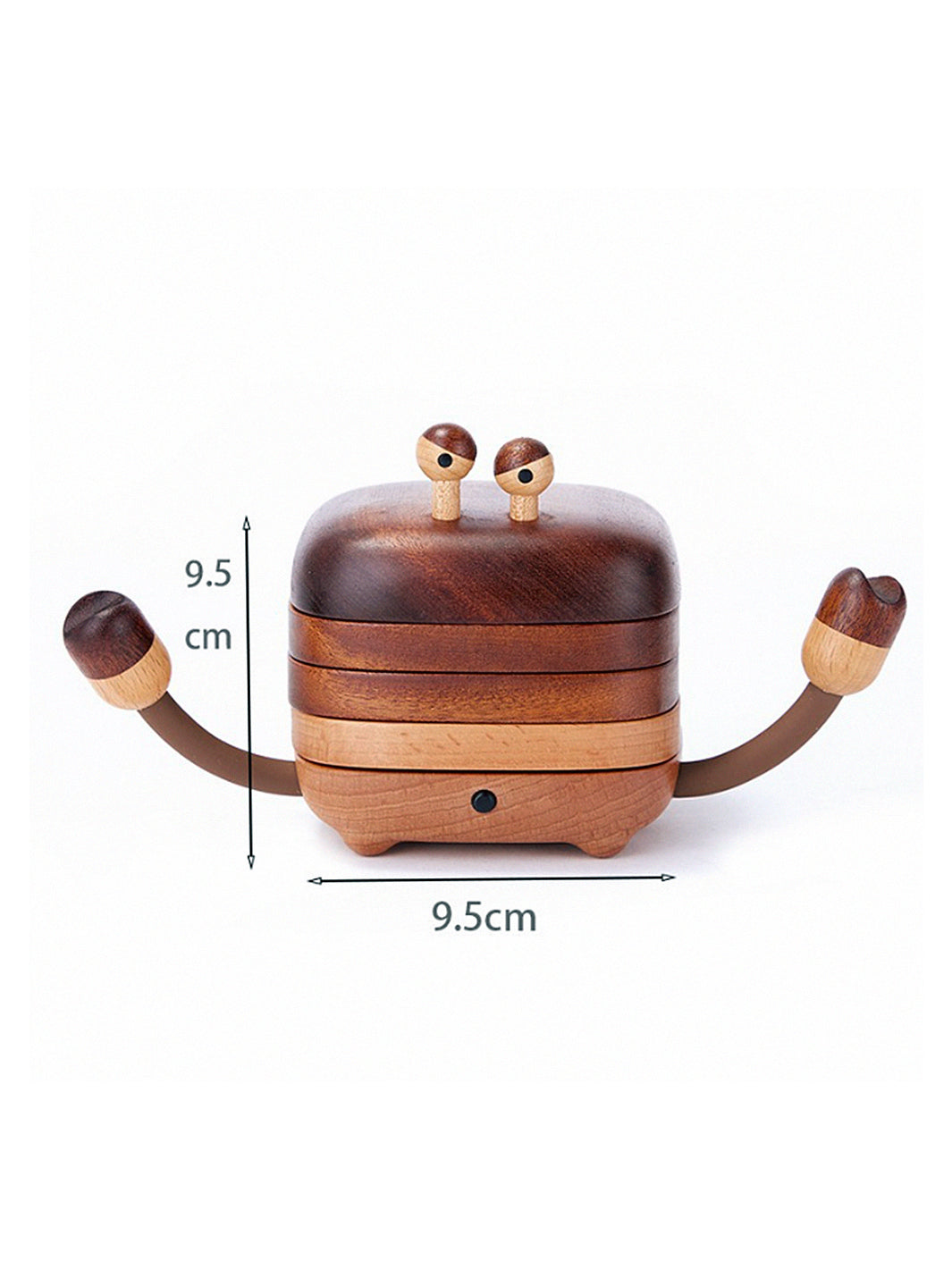 Crab Wooden Coaster Set with Holder – Handmade Table Decor