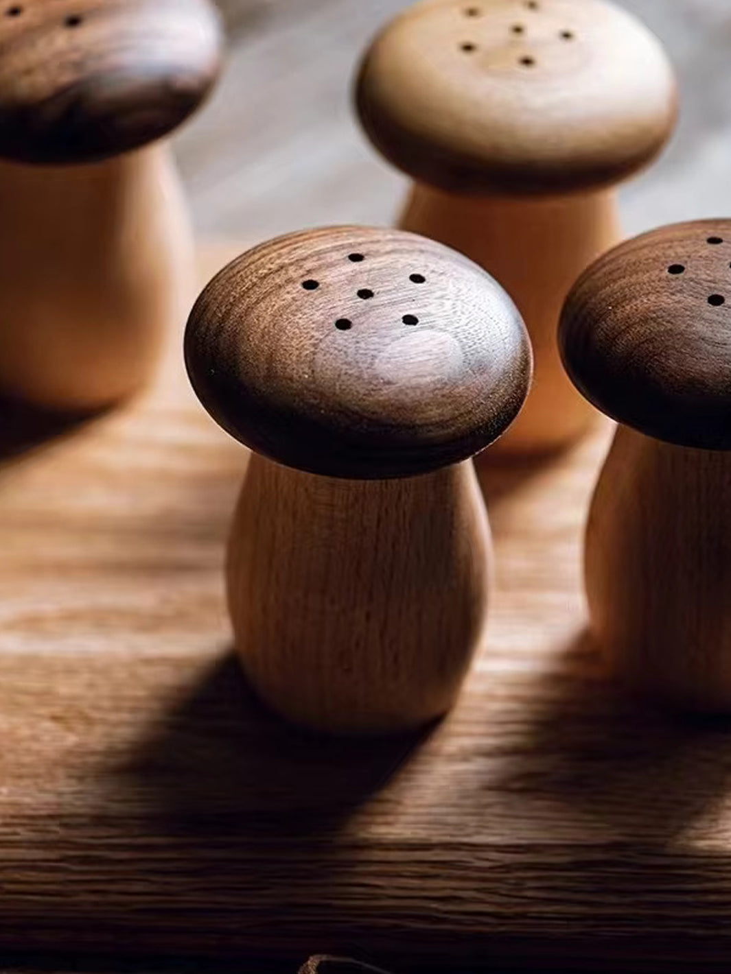 Mushroom Toothpick Holder – Solid Walnut Wood