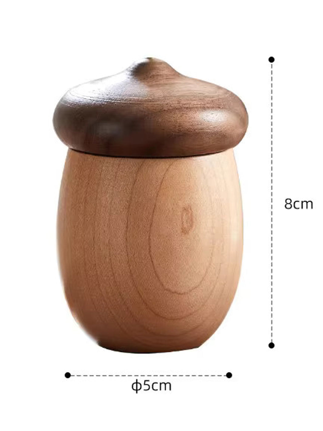 Wooden Acorn Toothpick Holder – Natural Table Accent