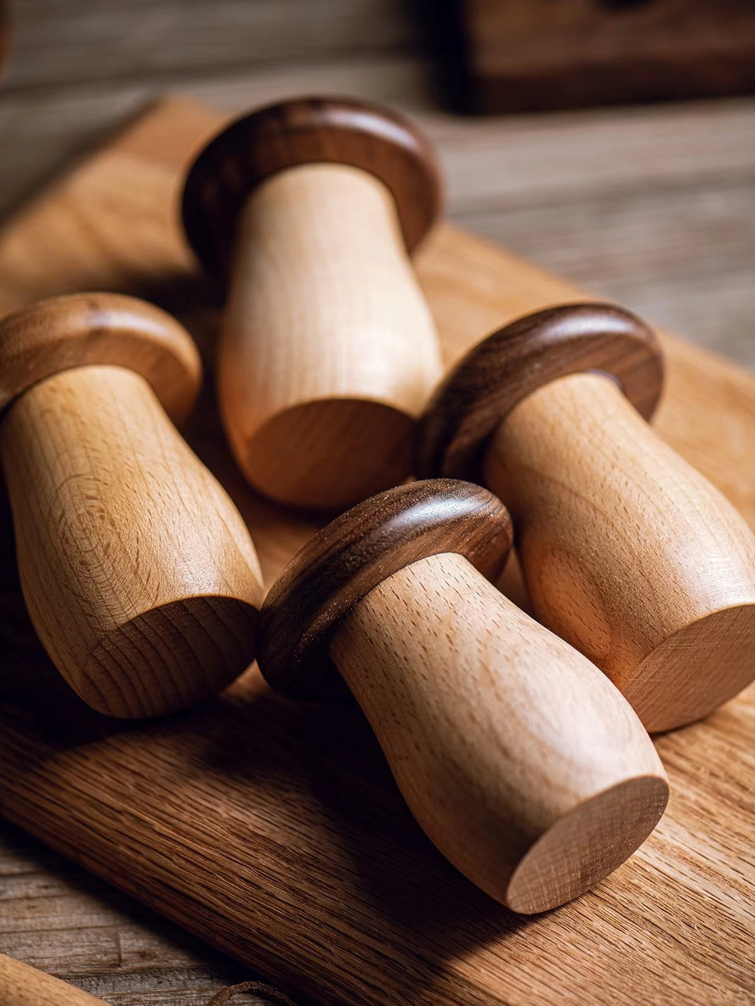 Mushroom Toothpick Holder – Solid Walnut Wood